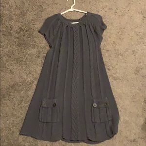 Dark gray sweater dress